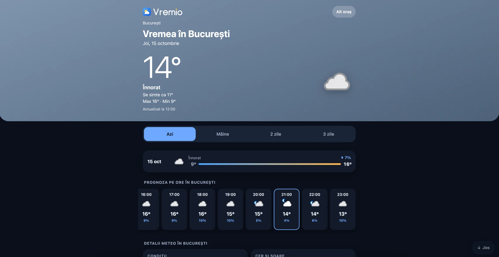 vremio.ro website screenshot